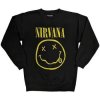 Pánská mikina Nirvana Unisex Sweatshirt: Yellow Happy Face Black