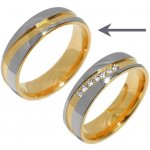 SILVEGO Snubní ocelový prsten pro muže a ženy MARIAGE RRC2050 – Zboží Mobilmania
