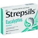 Volně prodejný lék STREPSILS MENTOL A EUKALYPTUS ORM 0,6MG/1,2MG PAS 24