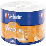 Verbatim DVD-R 4,7GB 16x, wrap, 50ks (43791) – Sleviste.cz