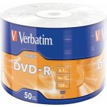 Verbatim DVD-R 4,7GB 16x, wrap, 50ks (43791) – Hledejceny.cz