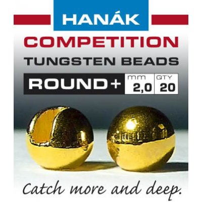 Hanák Competition Tungstenové Hlavičky Round Zlaté 3,0 mm – Zboží Dáma
