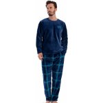 Z1525 pánské pyžamo dlouhé tm.modré – Zboží Dáma