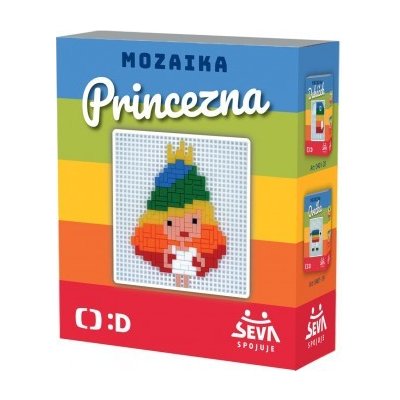 SEVA Mozaika Princezna plast 338 dílků v krabici 15x17,5x5,5cm