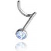 Piercing Minet stříbrný piercing do nosu s modrým zirkonem JMAN0406AE00