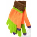 Aligator Touch Jolly pestrobarevné pletené rukavice pro kapacitní dotykový displej oranžová