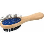 Dog Fantasy Kartáč hroty nylon oboustranný dřevo S 17 cm – Zboží Dáma