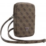Guess PU 4G Triangle Logo Wallet Phone Bag Zipper hnědé – Zboží Živě