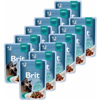 Brit Premium Cat Delicate Fillets in Gravy with Beef 12 x 85 g