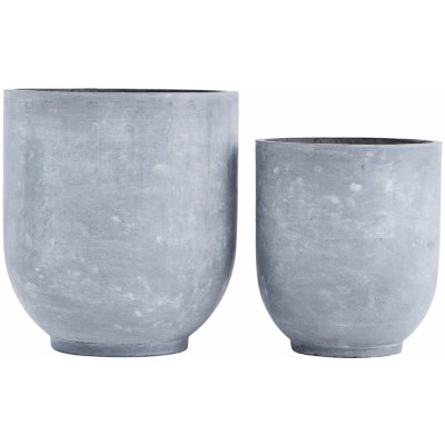 House Doctor Set dvou šedých cementových květináčů Gard 40/50 cm – Hledejceny.cz