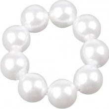 Biju Perlová gumička do vlasů 360699, Ø perličky 1,4 cm - bílé barvy 8000835-1