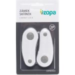 Zopa zámek skříněk 2ks white/grey – Sleviste.cz