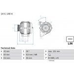 Alternátor BOSCH 0 986 047 380 (0986047380)