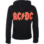 Mikina s kapucí ROCK OFF AC-DC Logo- ROCK OFF černá – Zboží Dáma