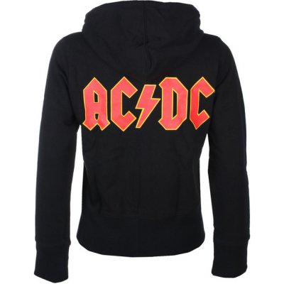 Mikina s kapucí ROCK OFF AC-DC Logo- ROCK OFF černá – Zboží Dáma