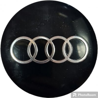 Audi znak - emblem 56mm black – Zboží Mobilmania