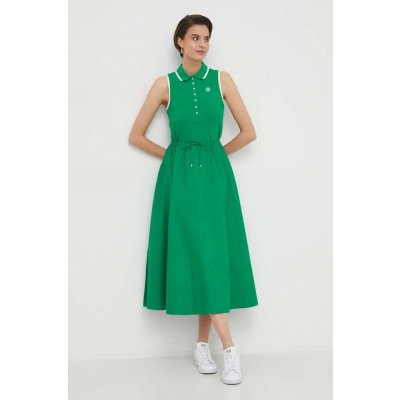Tommy Hilfiger Letní šaty WW0WW41272 Zelená – Zboží Mobilmania