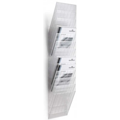 DURABLE 1709763400 FLEXIBOXX zásobník na letáky 12x A4 na výšku Transparentní – Zboží Dáma