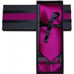 Set kravaty manžetových knoflíčků a kapesníčku fialová
