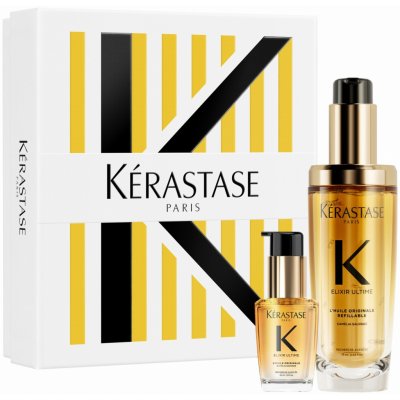 Kérastase Elixir Ultime Duo sada L'Huile Orginale Refillable doplnitelný univerzální zkrášlující olej 75 ml + olej 30 ml – Sleviste.cz