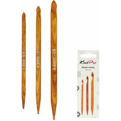KnitPro Sada dřevěných háčků na opravu úpletů – Hledejceny.cz