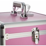 TecTake 400721 Kosmetický kufřík se 4 patry růžová umělá hmota – Zboží Mobilmania