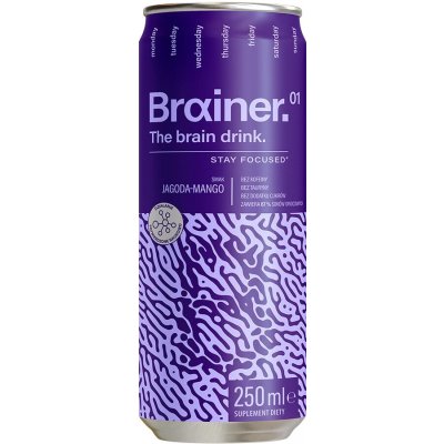 Brainer Brain Drink borůvka/mango doplněk stravy 250 ml – Zboží Mobilmania