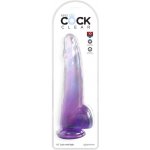 Pipedream King Cock Clear 10" Cock with Balls purple dildo – Zboží Mobilmania