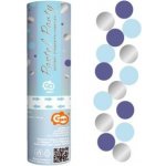 GoDan Konfety vystřelovací 15cm Kolečka modro-stříbrné – Zbozi.Blesk.cz