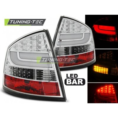 ZADNÍ SVĚTLA ŠKODA OCTAVIA 2, 2004-2013, SEDAN LED BAR CHROM – Zbozi.Blesk.cz