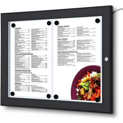 A-Z Reklama CZ světelná menu vitrína na stěnu SCZNC9005LED 2 x A4 listy – Zboží Dáma