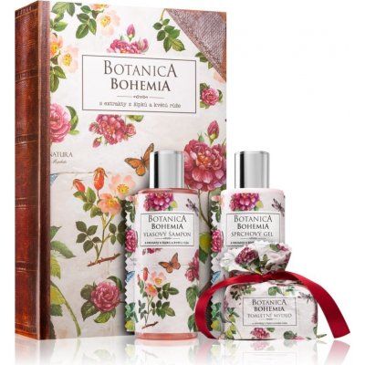 Bohemia Gifts Botanica Konopný olej sprchový gel 200 + šampon na vlasy 200 ml + toaletní mýdlo 100 g kniha dárková sada – Zboží Mobilmania