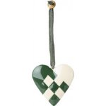 Vánoční plechová ozdoba Braided Heart Dark Green Maileg – Hledejceny.cz