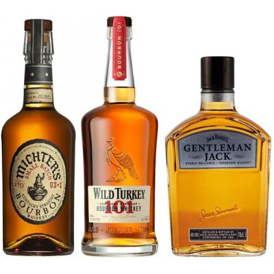 Michter's US*1 Bourbon 45,7% 0,7 l a Wild Turkey 101 Bourbon 50,5% 0,7 l a Jack Daniel's Gentleman Jack 40% 0,7 l (set) – Sleviste.cz