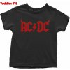 Dětské tričko ROCK OFF Tričko metal AC-DC Horns černá