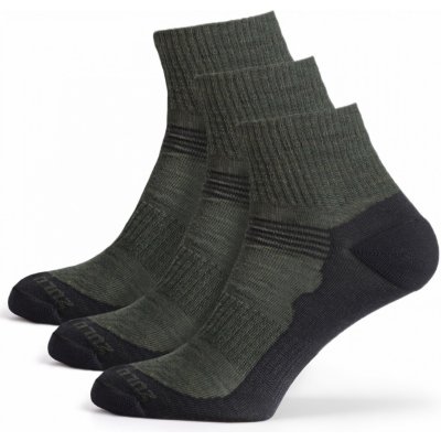 Zulu ponožky Merino Lite Men 3 pack zelená
