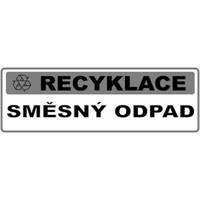 Walteco Recyklace - Směsný odpad, 290x100mm, samolepka , 20107 – Zboží Mobilmania