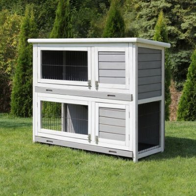 Trixie dvoupatrová králíkárna MH20 šedá 120 x 51 x 105 cm – Hledejceny.cz