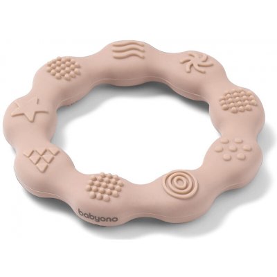 BabyOno Kousátko silikonové Ring béžové – Zboží Dáma