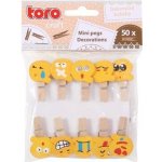 Toro dřevěné kolíčky na prádo smajlík 3,5 cm 10 ks – Zboží Mobilmania