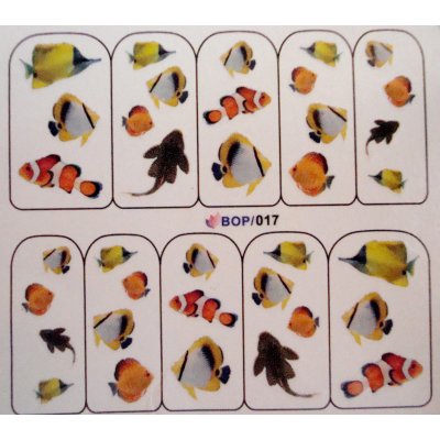 Nehtyprofi Vodolepky na zdobení nehtů Mořské rybky BOP/017 36 ks – Zbozi.Blesk.cz
