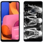 Pouzdro mmCase Gelové Samsung Galaxy A20S - kostlivci