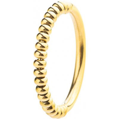 Franco Bene Antistresový prsten s korálky pozlacený 689 – Zboží Mobilmania