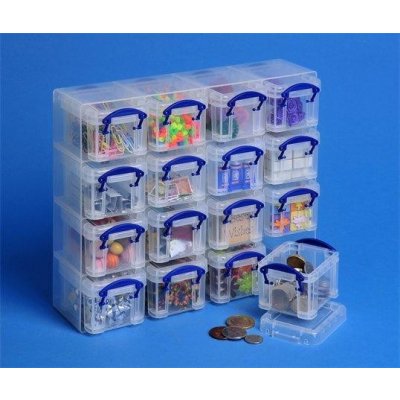 REALLY USEFUL Úložný box transparentní plastový 16 x 0,14l