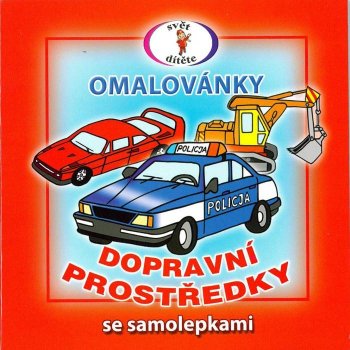 Dopravní prostředky Omalovánky se samolepkami A5