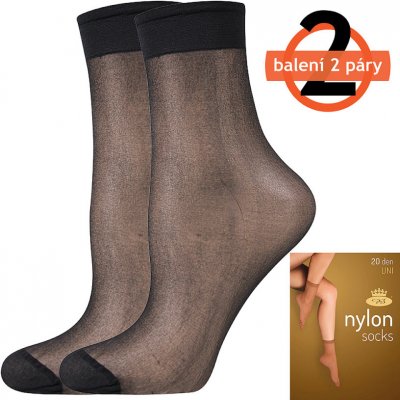 Lady B Nylon 20 DEN Silonové ponožky 6x2 páry nero – Hledejceny.cz