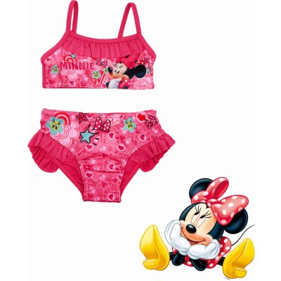 Minnie Mouse Dívčí dvoudílné plavky bikiny - fuchsiová