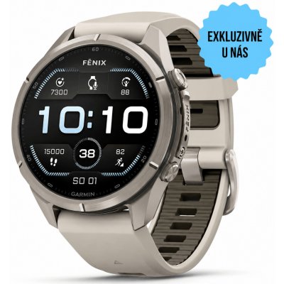 Garmin Fénix 9 Pro - 43 mm, AMOLED, Sapphire, Titanium, Fog Gray / Dark Sandstone 010-04335-86 – Zboží Mobilmania