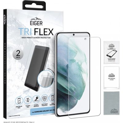 Eiger Tri Flex High-Impact Film Screen Protector (2 Pack) for Samsung Galaxy S21 FE EGSP00765