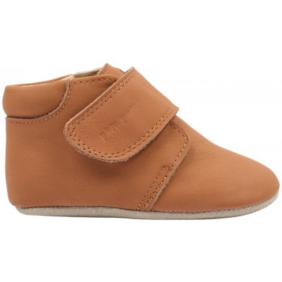 POMPOM Kožené capáčky Beginners na suchý zip Camel hnědé – Sleviste.cz